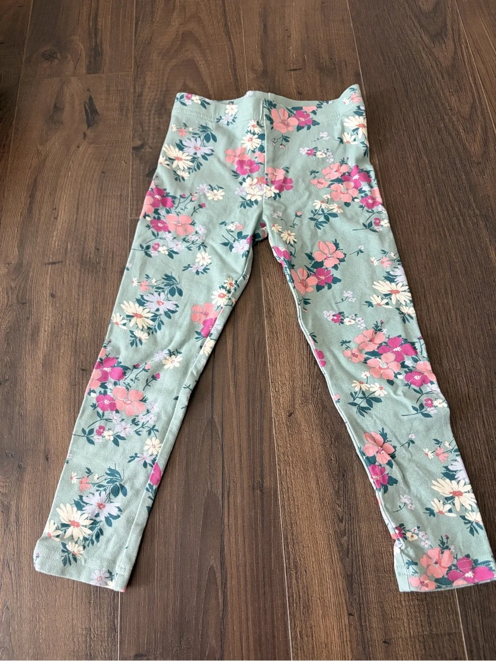 OshKosh B'gosh Mint Green Floral Leggings